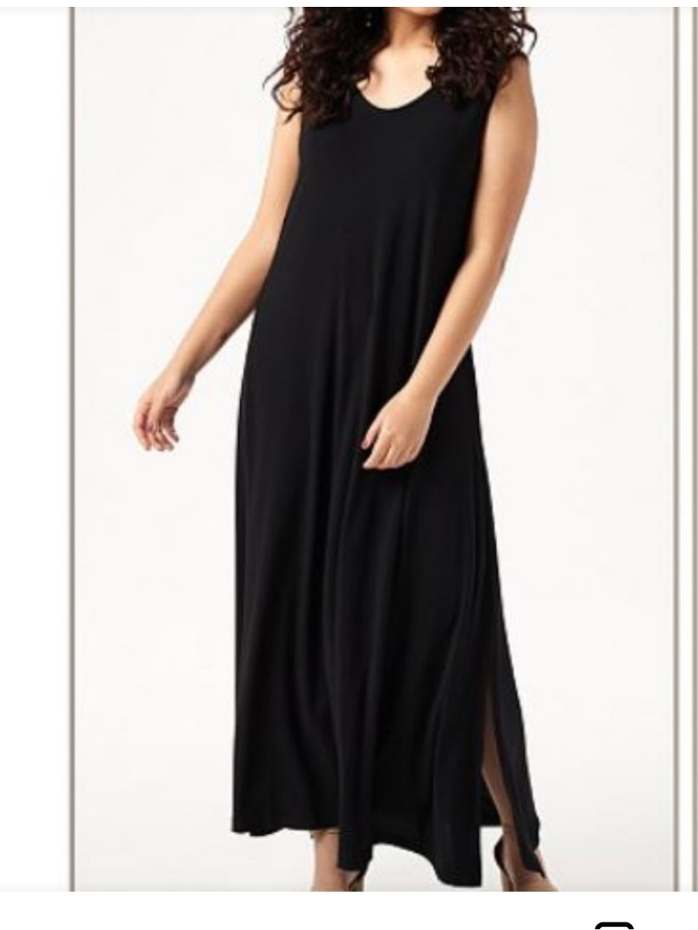 Attitudes by Renee Black Sleeveless V-Neck Maxi Dress. Size 2XP
